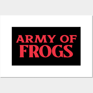 Army of Frogs Animal Collective Nouns Posters and Art